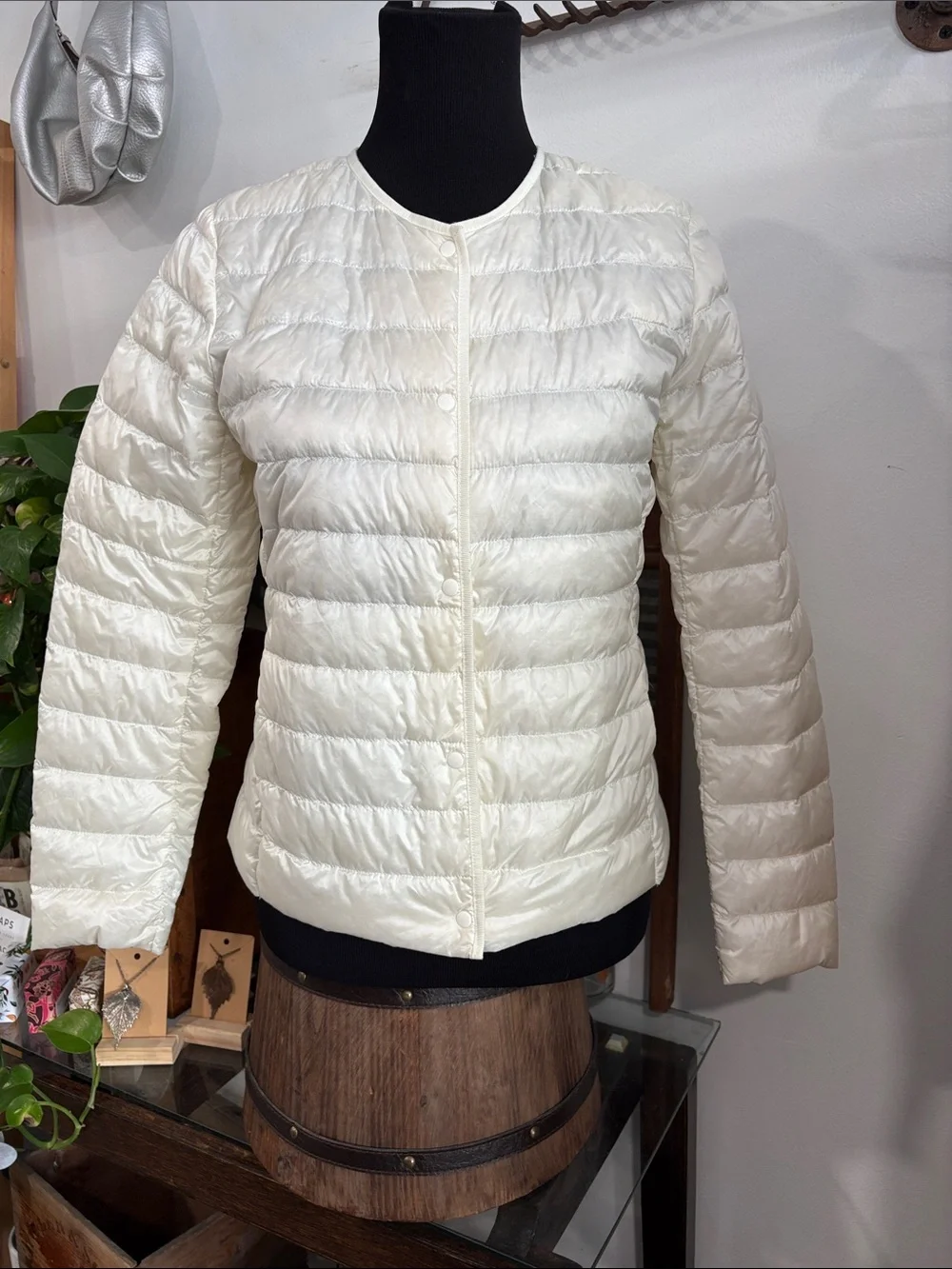 Lightweight Women's Quilted Jacket in Cream